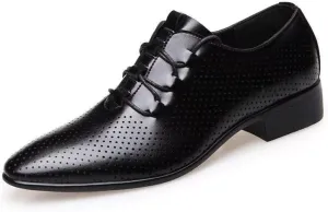 Men's Leather Oxfords Casual Business Formal Tuxedo Dress Shoes Classic Pointed Toe Tuxedo Shoes for Men