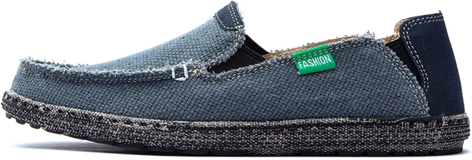 Men's Loafer Shoes Slip on Deck Shoes Cloth Canvas Casual Walking Shoes