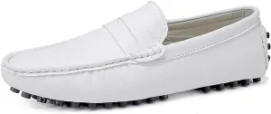 Mens Loafers Casual Silp On Leather Penny Loafers Fashion Lightweight Driving Boat Shoes for Mens