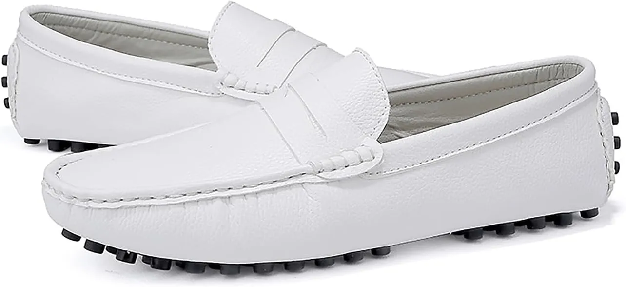 Mens Loafers Casual Silp On Leather Penny Loafers Fashion Lightweight Driving Boat Shoes for Mens