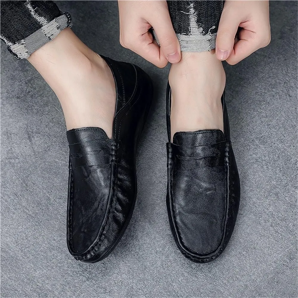 Mens Loafers Slip On Leather Dress Shoes for Business Casual Office Work Wedding Comfortable Lightweight Walking Shoes