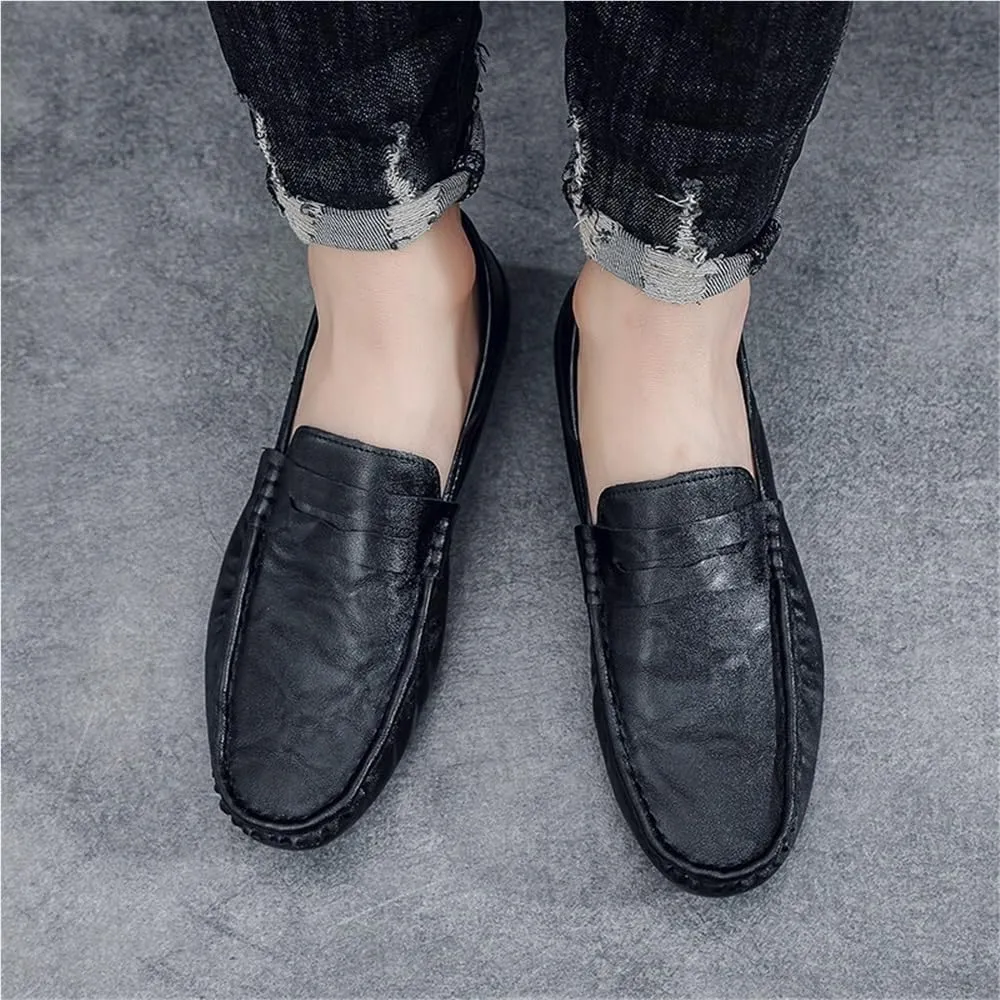 Mens Loafers Slip On Leather Dress Shoes for Business Casual Office Work Wedding Comfortable Lightweight Walking Shoes