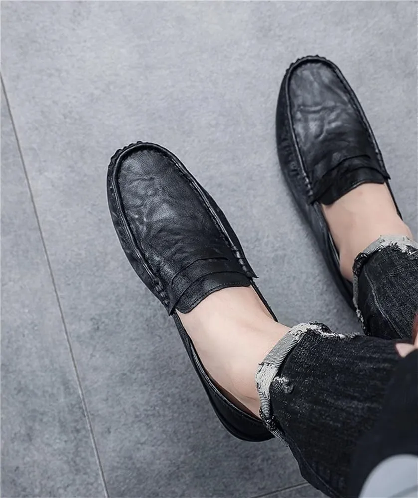 Mens Loafers Slip On Leather Dress Shoes for Business Casual Office Work Wedding Comfortable Lightweight Walking Shoes