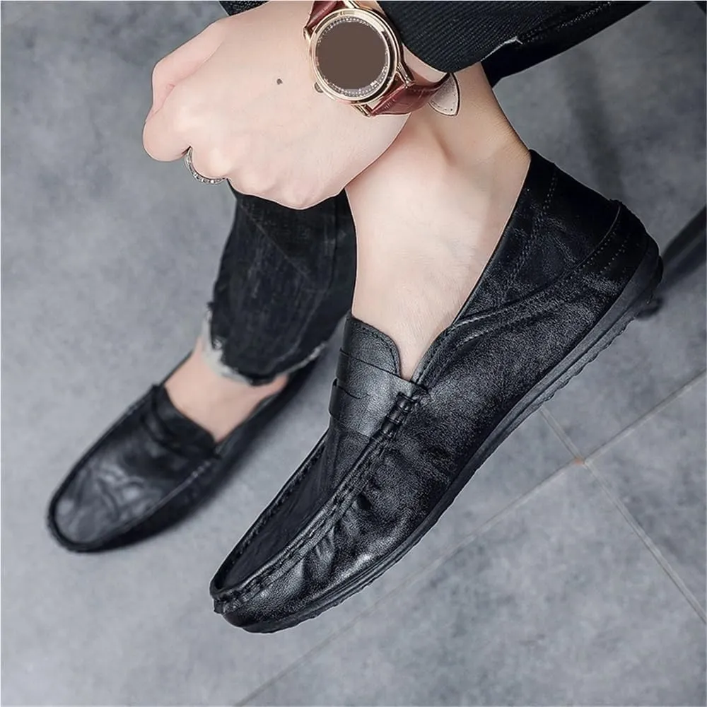 Mens Loafers Slip On Leather Dress Shoes for Business Casual Office Work Wedding Comfortable Lightweight Walking Shoes