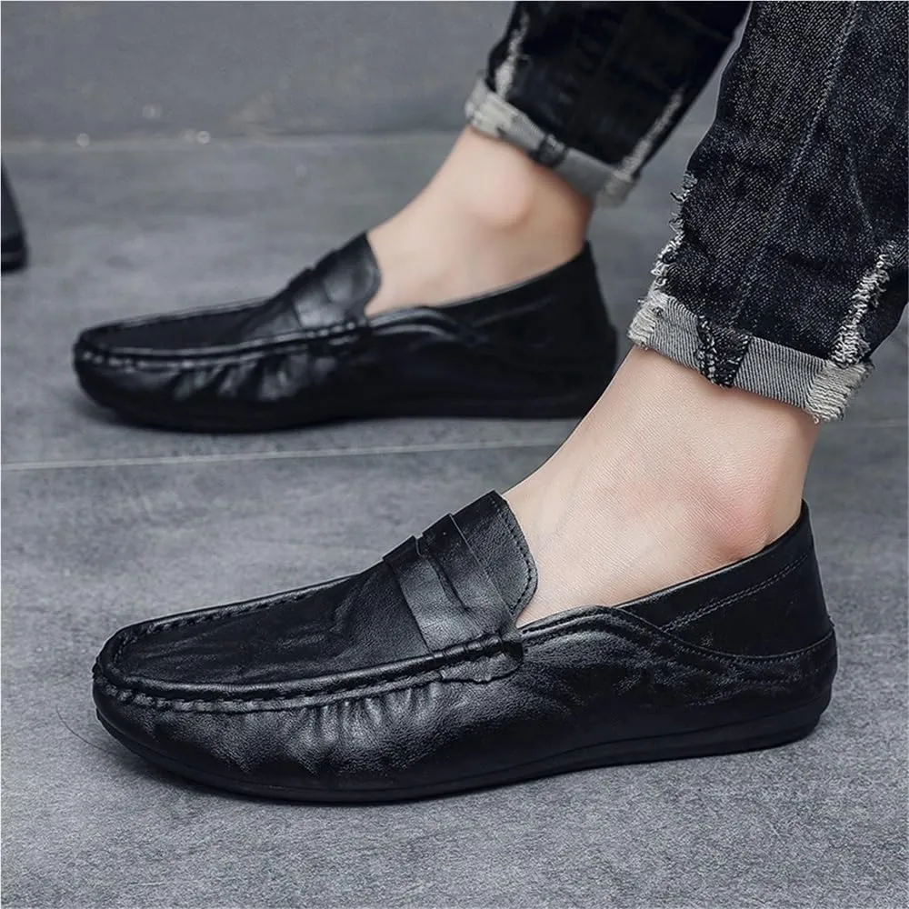 Mens Loafers Slip On Leather Dress Shoes for Business Casual Office Work Wedding Comfortable Lightweight Walking Shoes
