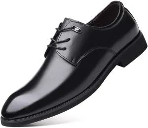 Mens Oxford Men's Luxury Classic Lace-up Formal Oxfords Modern Leather Business Casual Comfort Pointed Toe Derby ShoesNon Slip Casual Business Work Oxford Shoes Dress Shoes