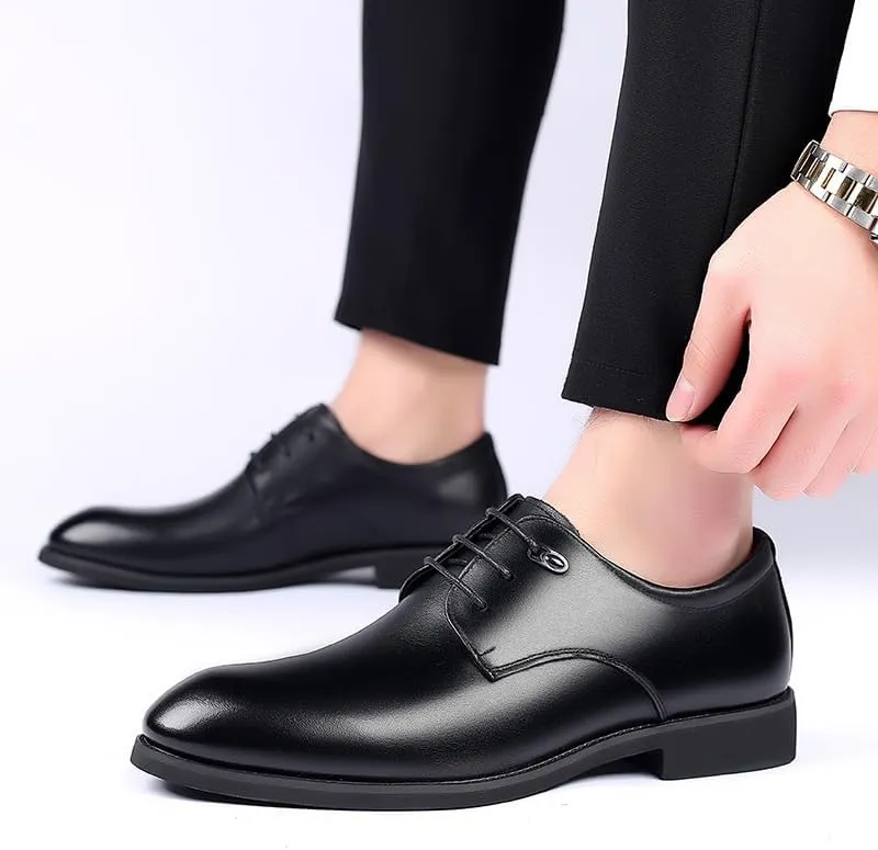 Mens Oxford Men's Luxury Classic Lace-up Formal Oxfords Modern Leather Business Casual Comfort Pointed Toe Derby ShoesNon Slip Casual Business Work Oxford Shoes Dress Shoes