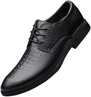 Mens Oxfords Shoes Modern Business Casual Classic Men's Leather Dress Shoes Comfortable Tuxedo Derby Shoes for Men