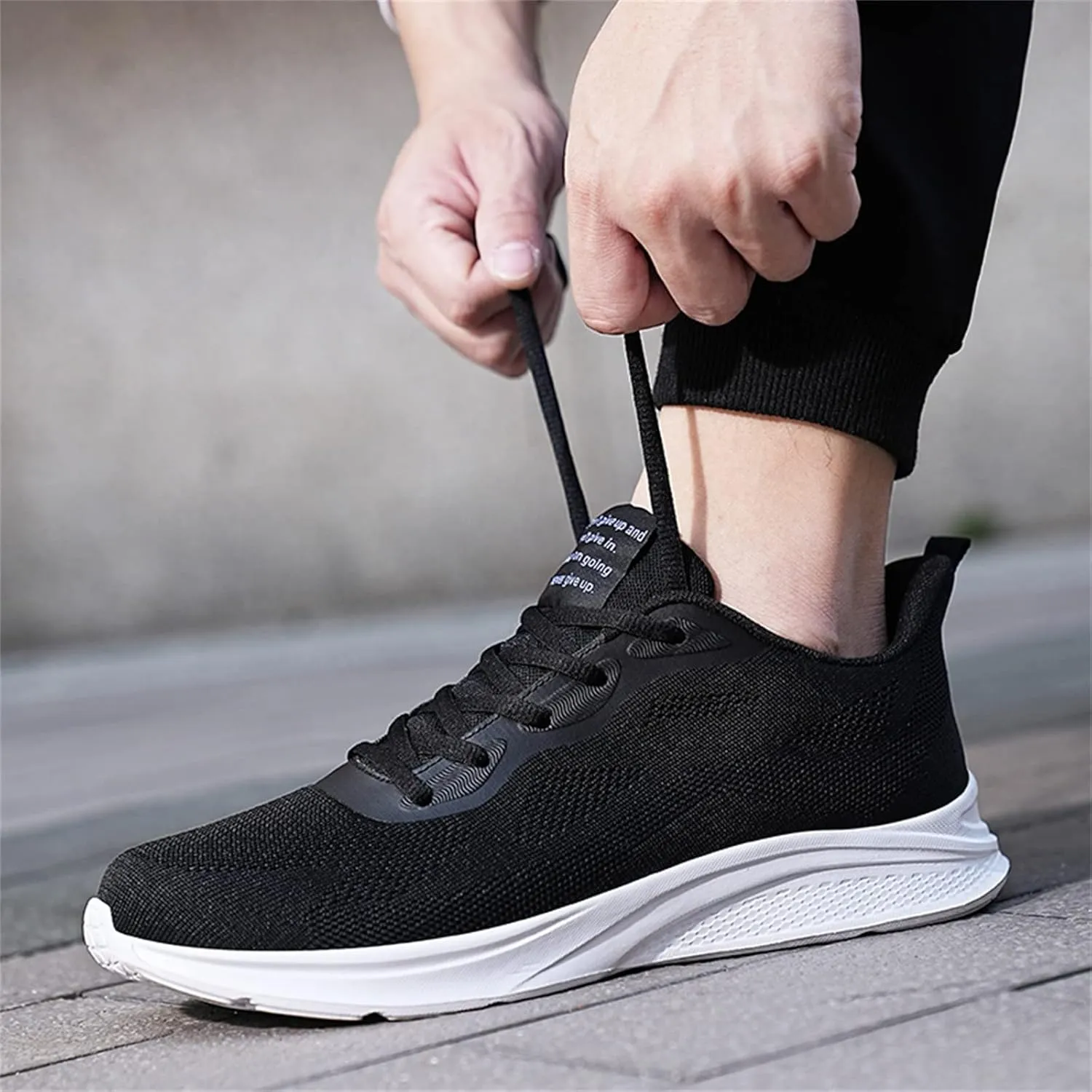 Mens Shoes Mesh Breathable Lace Up Solid Color Casual Fashion Simple Shoes Running Shoes Men's 515 V1 Sneaker, 9 XX-Narrow