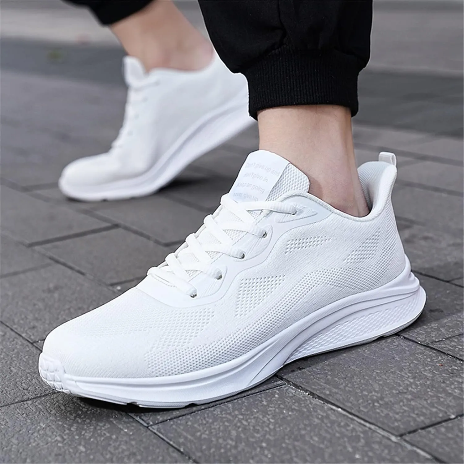 Mens Shoes Mesh Breathable Lace Up Solid Color Casual Fashion Simple Shoes Running Shoes Men's 515 V1 Sneaker, 9 XX-Narrow