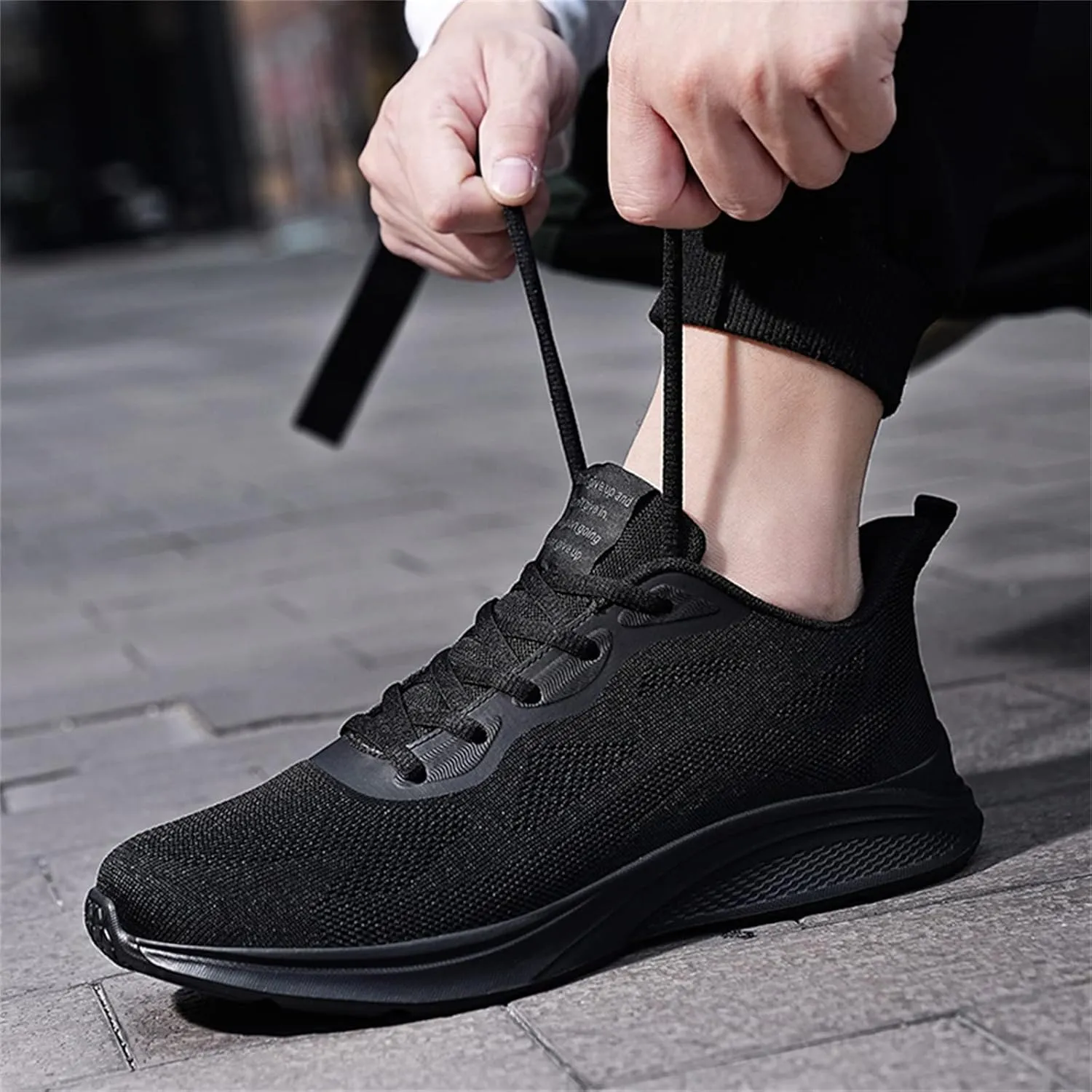 Mens Shoes Mesh Breathable Lace Up Solid Color Casual Fashion Simple Shoes Running Shoes Men's 515 V1 Sneaker, 9 XX-Narrow