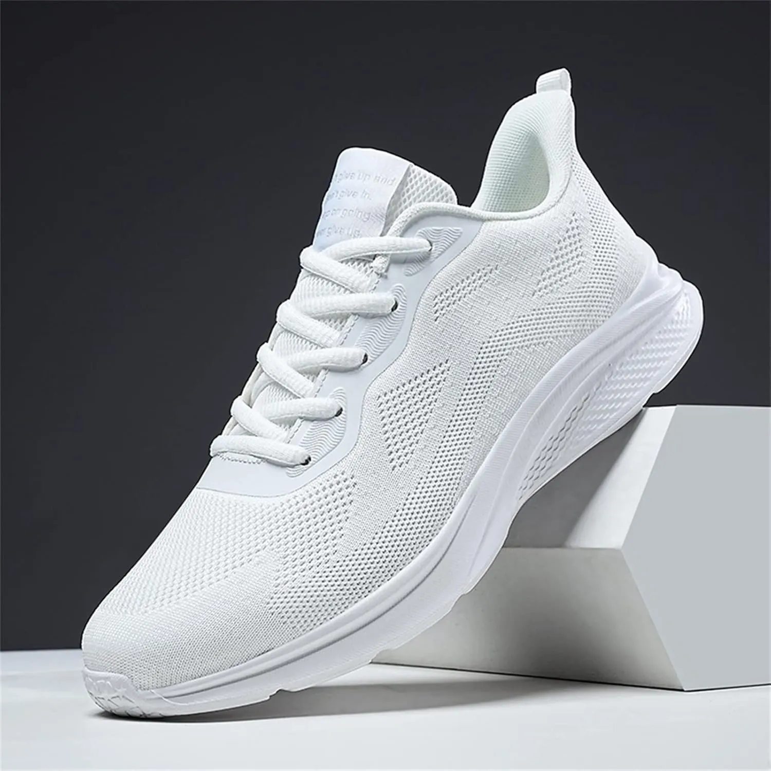 Mens Shoes Mesh Breathable Lace Up Solid Color Casual Fashion Simple Shoes Running Shoes Men's 515 V1 Sneaker, 9 XX-Narrow