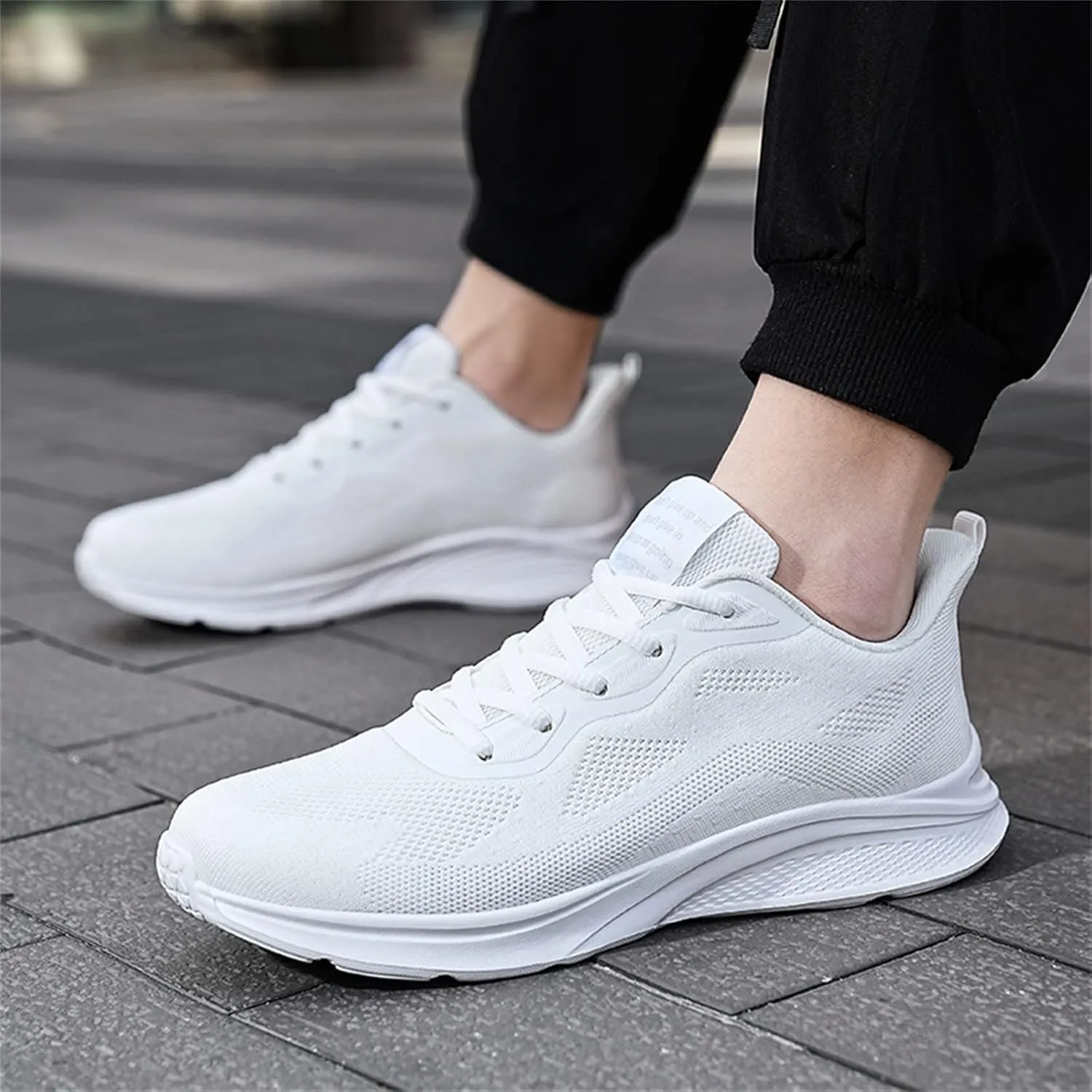 Mens Shoes Mesh Breathable Lace Up Solid Color Casual Fashion Simple Shoes Running Shoes Men's 515 V1 Sneaker, 9 XX-Narrow