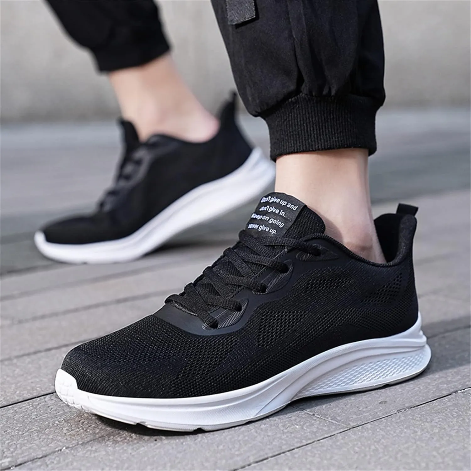 Mens Shoes Mesh Breathable Lace Up Solid Color Casual Fashion Simple Shoes Running Shoes Men's 515 V1 Sneaker, 9 XX-Narrow