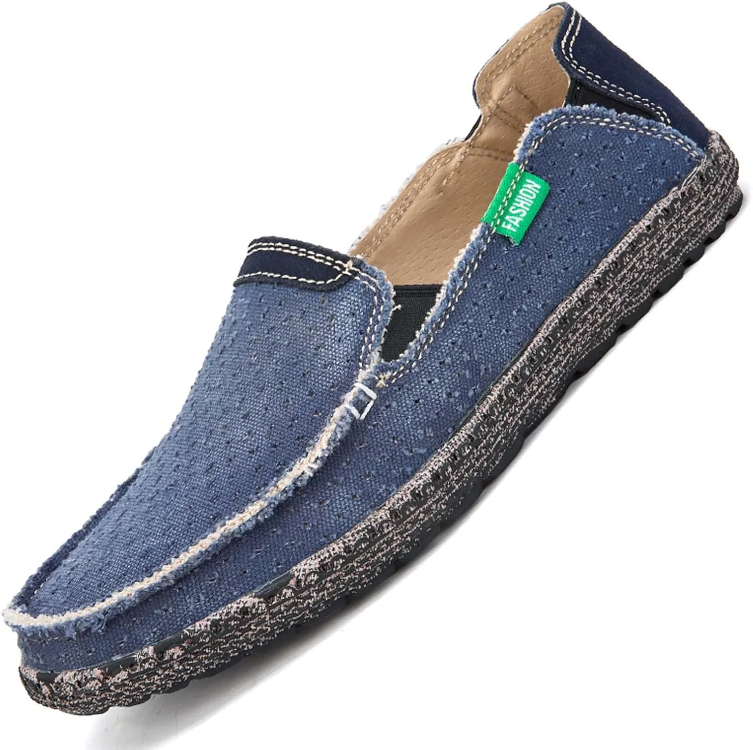 Men's Slip on Deck Shoes Cloth Canvas Casual Loafer Shoes