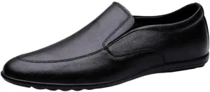 Mens Slip On Loafers Comfortable Driving Lightweight Breathable Shoes Leather Casual Shoes for Business Office Work Wedding