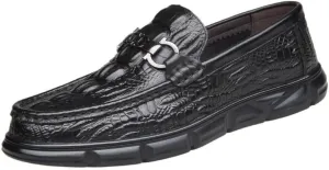 Mens Slip on Loafers Comfortable Work Shoes Non-Slip Walking Shoes Casual Fashion Business Shoes for Office Dress