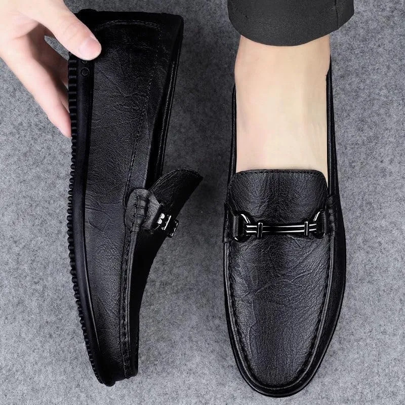 Men's Slip-Ons Loafers Casual Comfortable Wedding Office Dress Shoes Mens Patent Leather Leather Formal Business Oxford Shoes