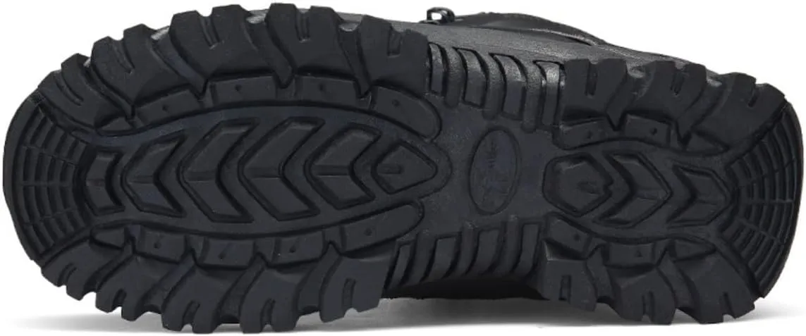 Men's Tactical Ankle Boots: Side Zipper Military Work Boots, Hook & Loop Closure