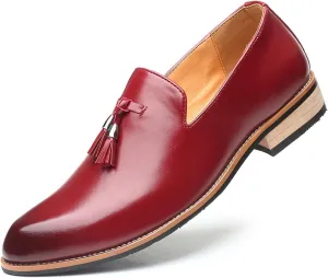 Men's Tassel Loafers Formal Business Classic Dress Shoes for Men Slip On Shoes Comfort Non-Slip Driving Shoes