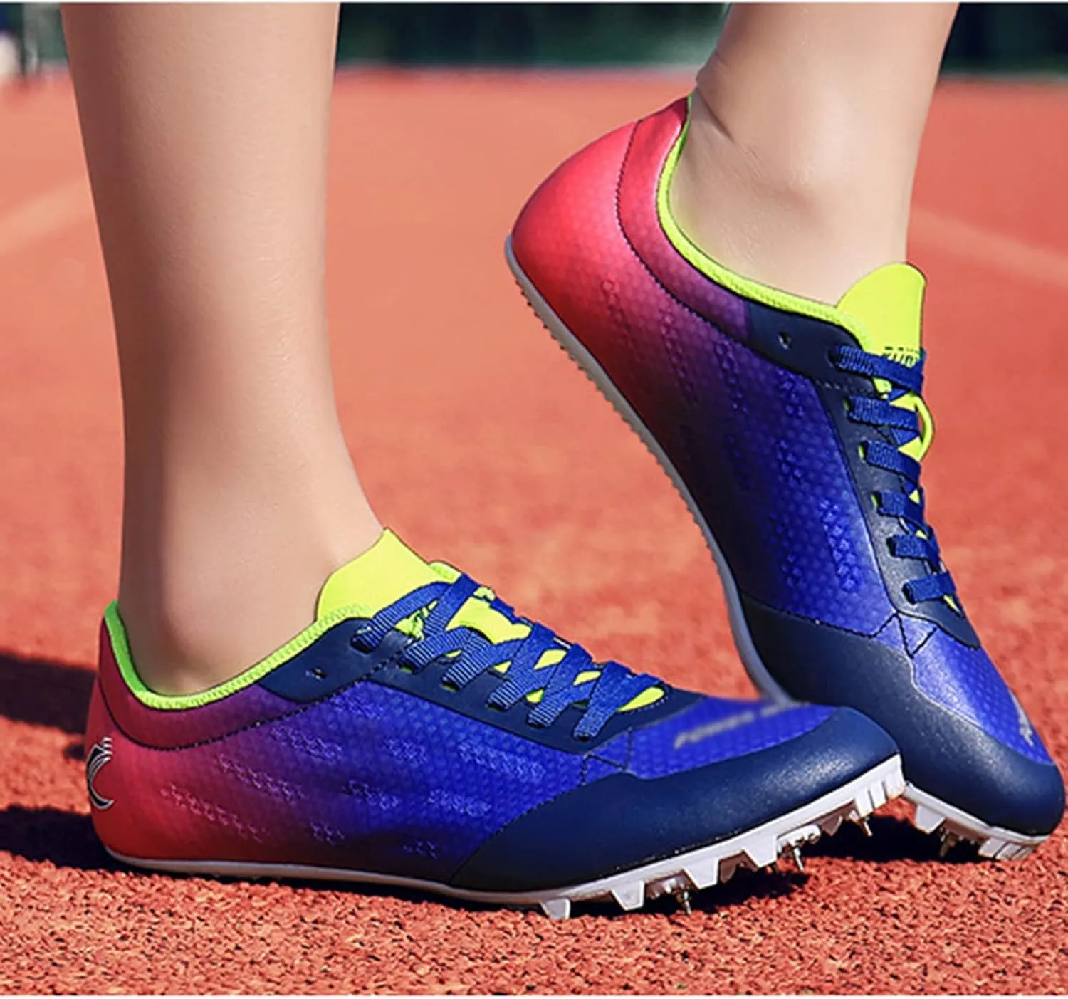 Mens Womens Spikes Track & Field Shoes Professional Spikes Sneakers Track Spikes Distance Running Shoes Training Competition Dedicated Long Jump Athletics Shoes ( Color : Black , Size : 11 Women/9.5 M
