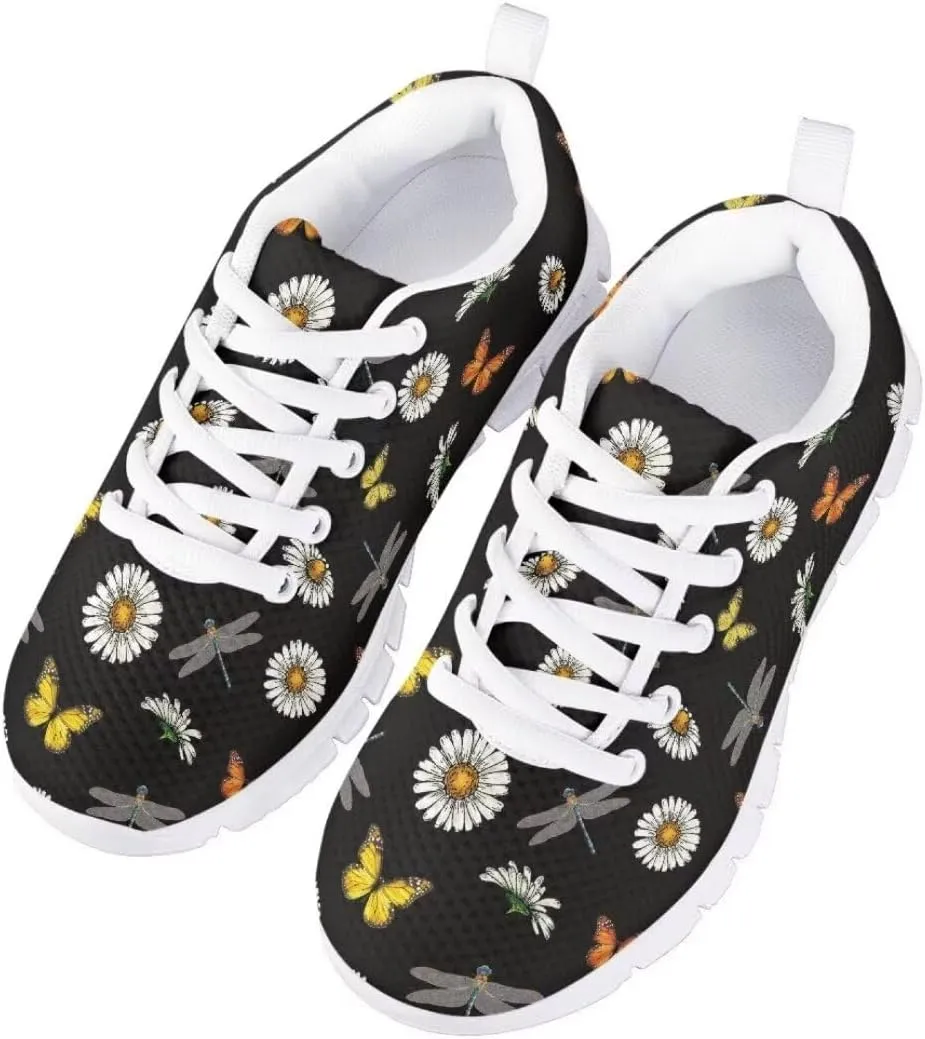 Pinupub Kids Running Shoe for Boys Girls Lace-up Running Tennis Sneakers Casual Sports Shoes