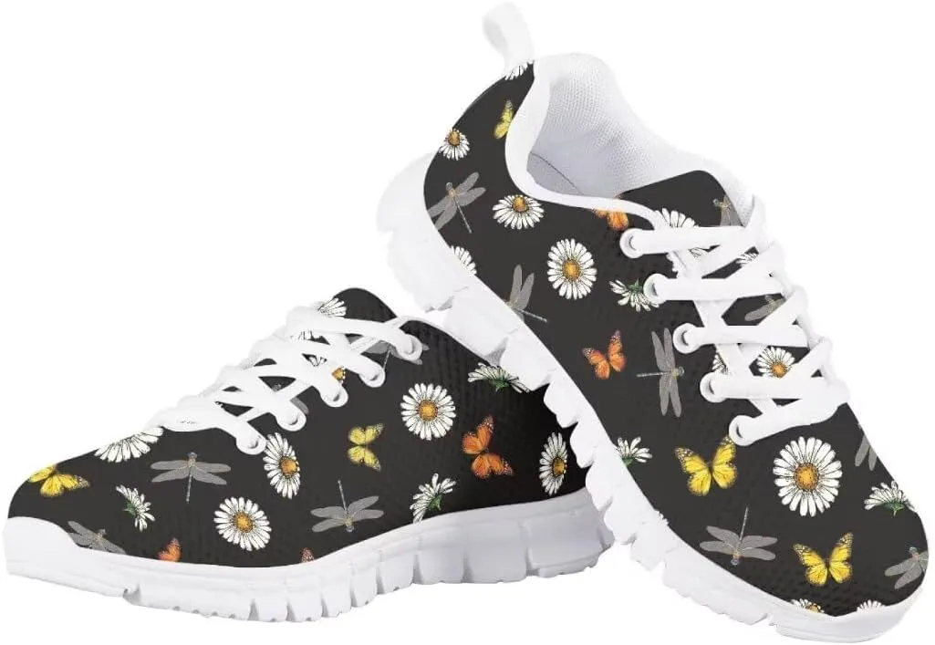 Pinupub Kids Running Shoe for Boys Girls Lace-up Running Tennis Sneakers Casual Sports Shoes