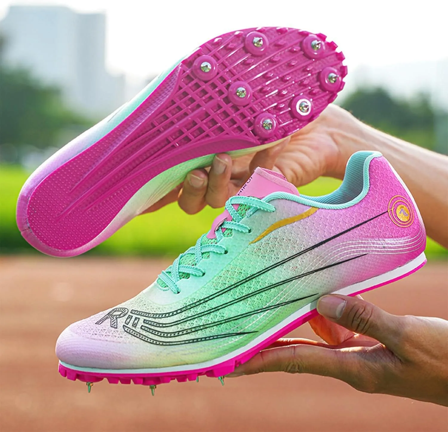 Professional Track and Field Shoes Men Women Spikes Sneakers Breathable Racing Jumping Sprint Running Training Shoes