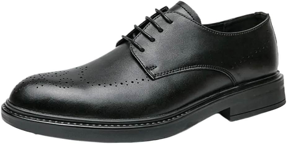 Retro Men's Lace-up Dress Business Shoe Man Patent Leather Fashion Dress Shoes Men Party Wedding Oxfords New Leather Shoes