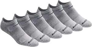 Saucony Men's Rundry Mesh Ventilating Comfort Fit Performance No-Show Socks, Available in M-XXL (6, 12, 18 Pairs)