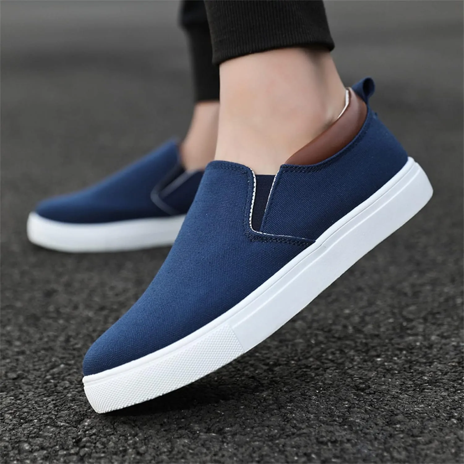 Sneakers Business Breathable Mens Fashion Solid Color Canvas Flat Bottom Comfortable Running Casual Shoes