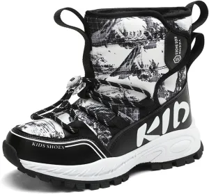 Snow Boots for Boy Girls Winter Boots Insulated Faux Fur Hiking Boots Fuzzy Zip up Warm Lined Short Boot Cold Weather