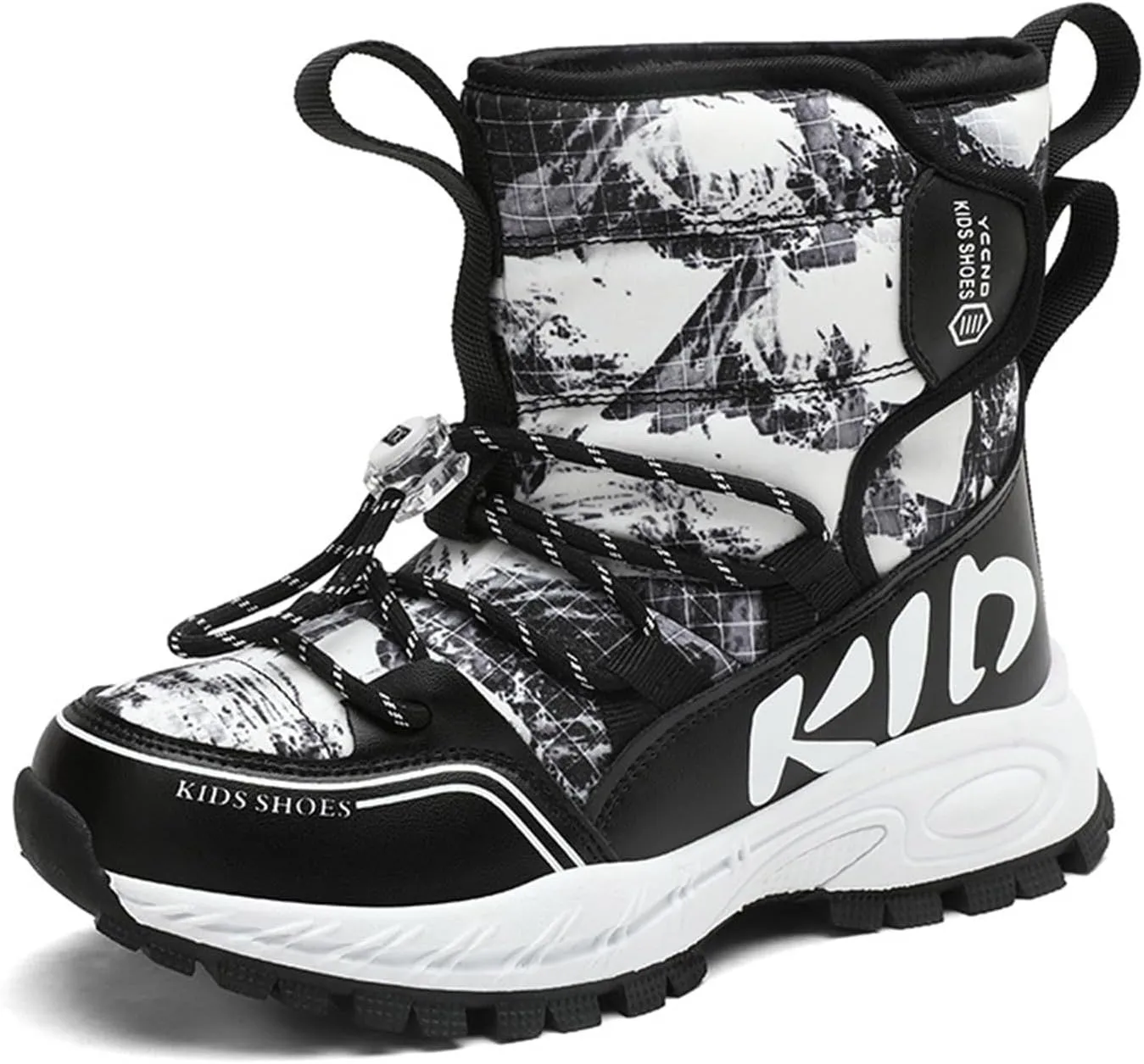 Snow Boots for Boy Girls Winter Boots Insulated Faux Fur Hiking Boots Fuzzy Zip up Warm Lined Short Boot Cold Weather