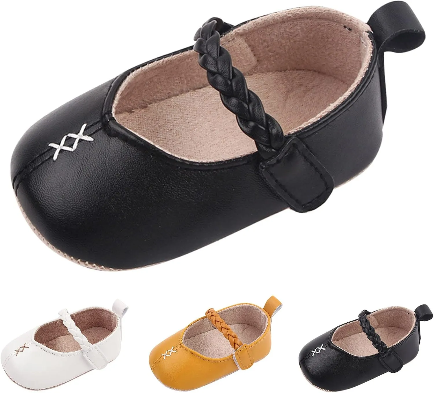 Spring And Summer Children And Infants Toddler Shoes For Girls Flat Sole Light And Comfortable Solid Flower Girl Shoes