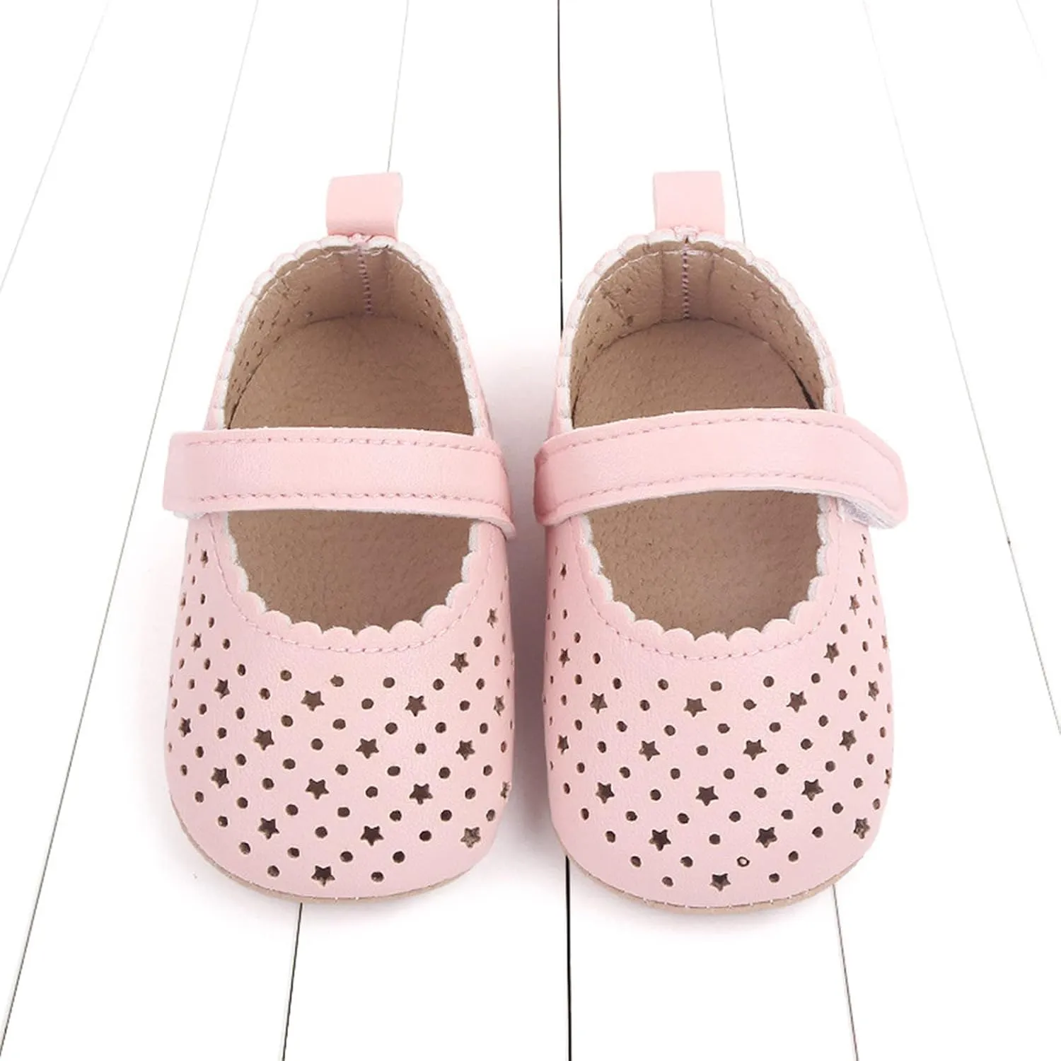 Spring and Summer Children Baby Infant Shoes for Girls Flat Sole Light Hollow Breathable Comfortable Hook Loop Solid Casual Infant Boy Tennis Shoes Size 8