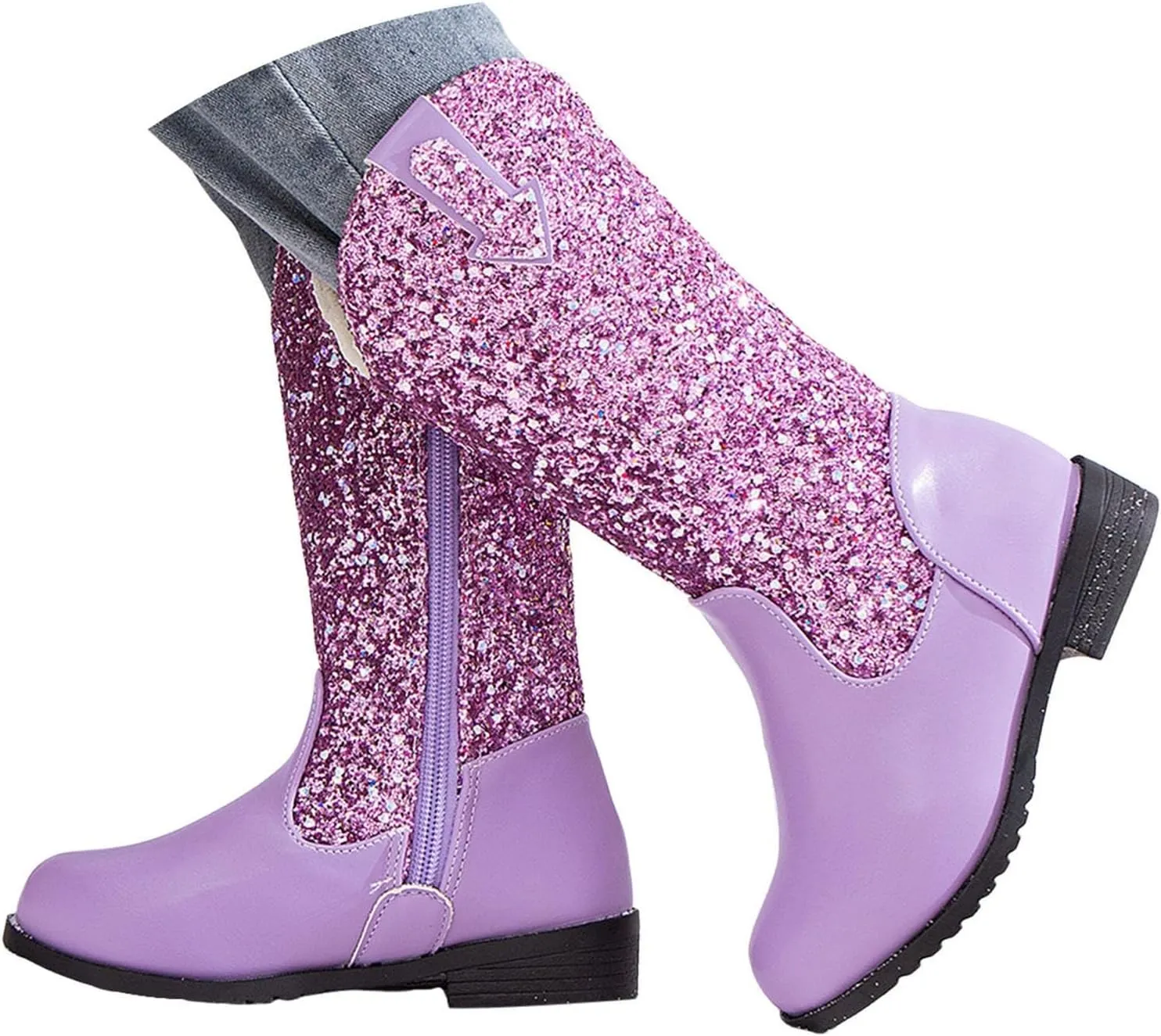 Toddler Girls Cowgirl Boots Western Glitter Cowboy Boot Ankle Boots Little Kids Big Kid Party Birthmen Dress Shoes