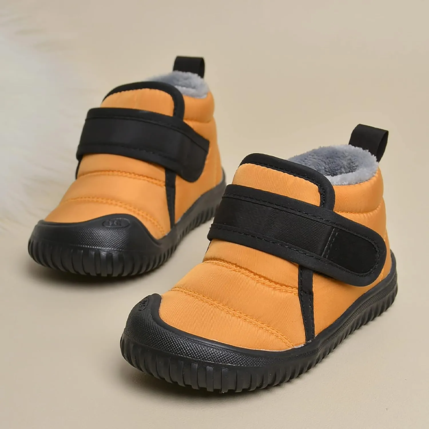 Toddler Snow Boots Boys Girls Cozy Fleece Winter Ankle Boots Non-Slip Faux Fur Booties Little Kids Warm Walking Shoes