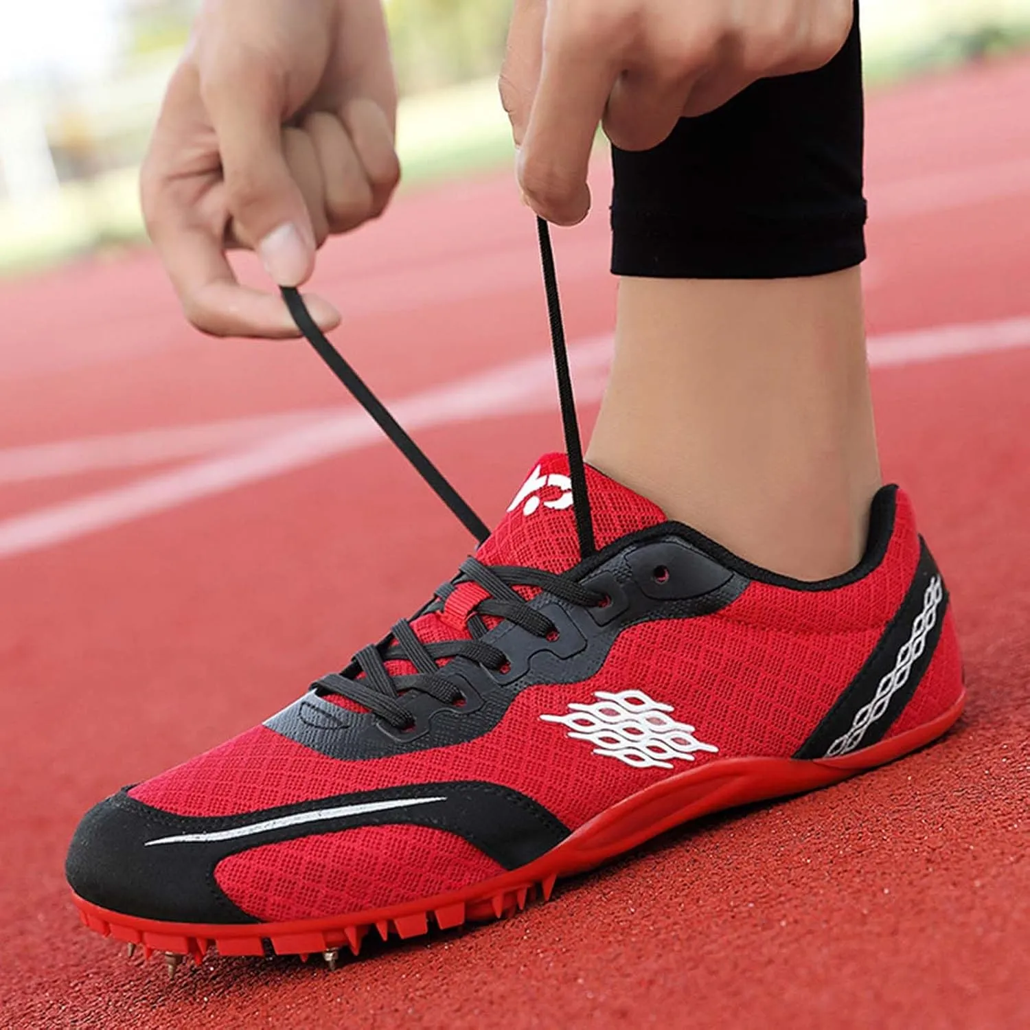 Track and Field Shoes for Mens Women 100-400 Meter Running Shoes Sprint Racing Sport Sneakers Jumping Traning