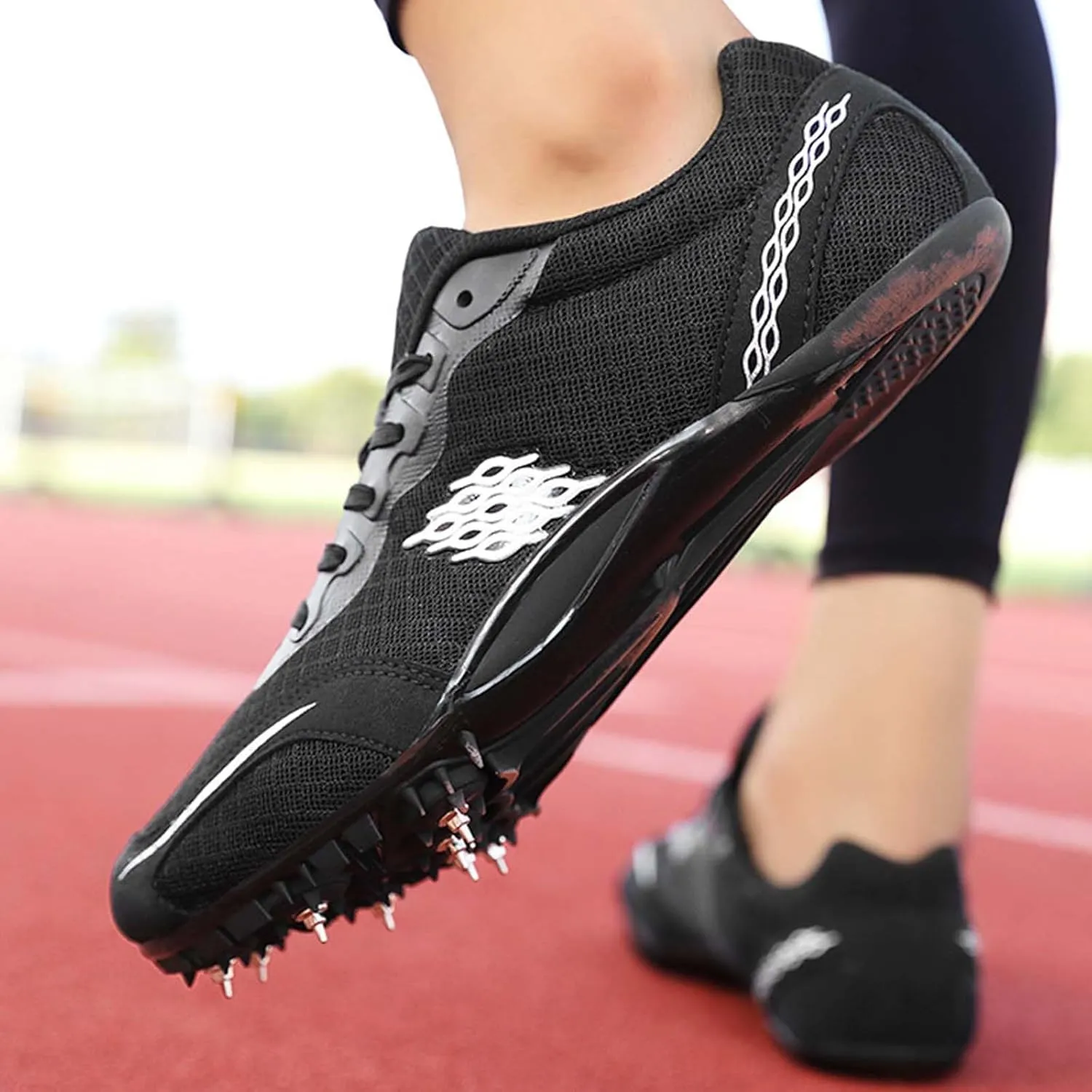 Track and Field Shoes for Mens Women 100-400 Meter Running Shoes Sprint Racing Sport Sneakers Jumping Traning