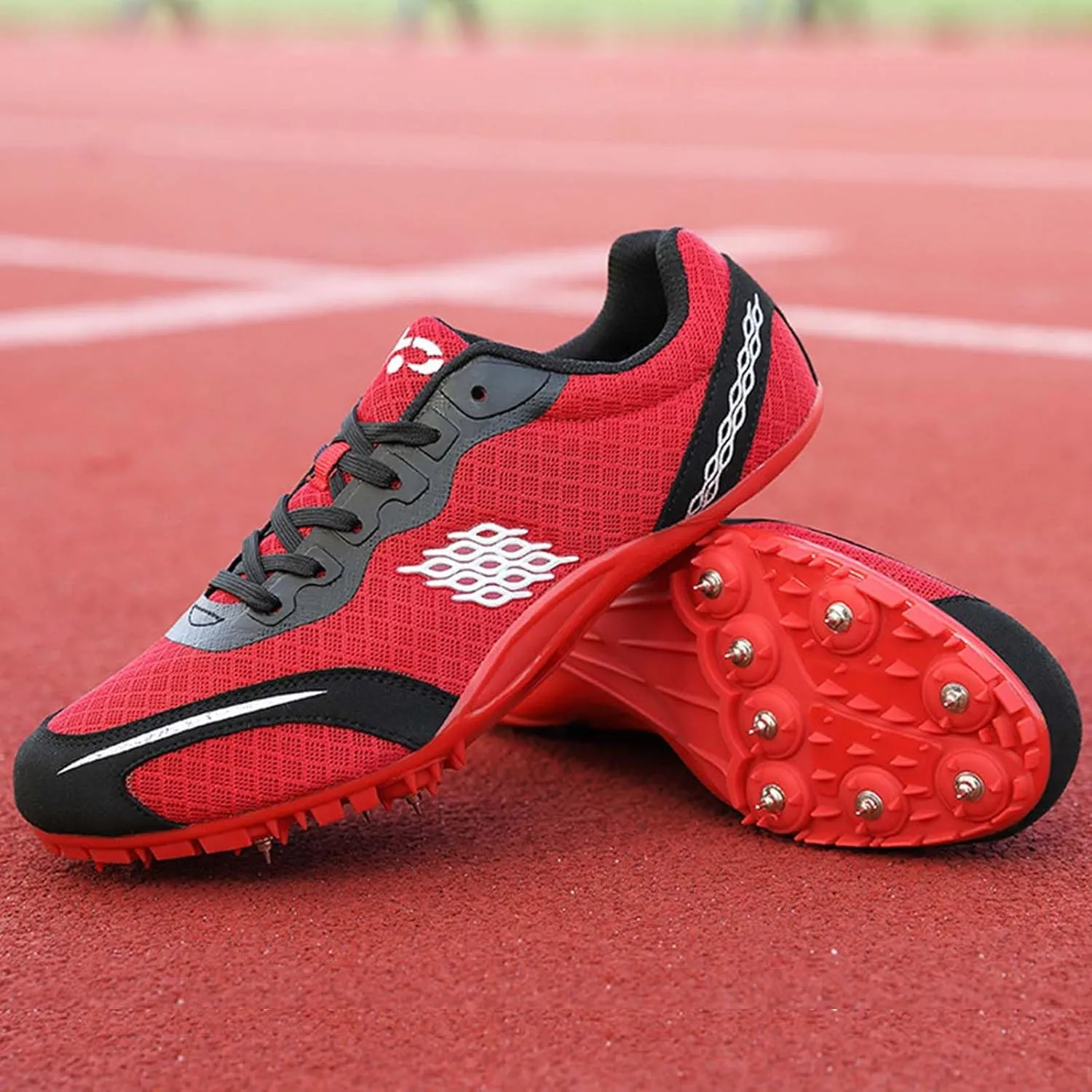 Track and Field Shoes for Mens Women 100-400 Meter Running Shoes Sprint Racing Sport Sneakers Jumping Traning