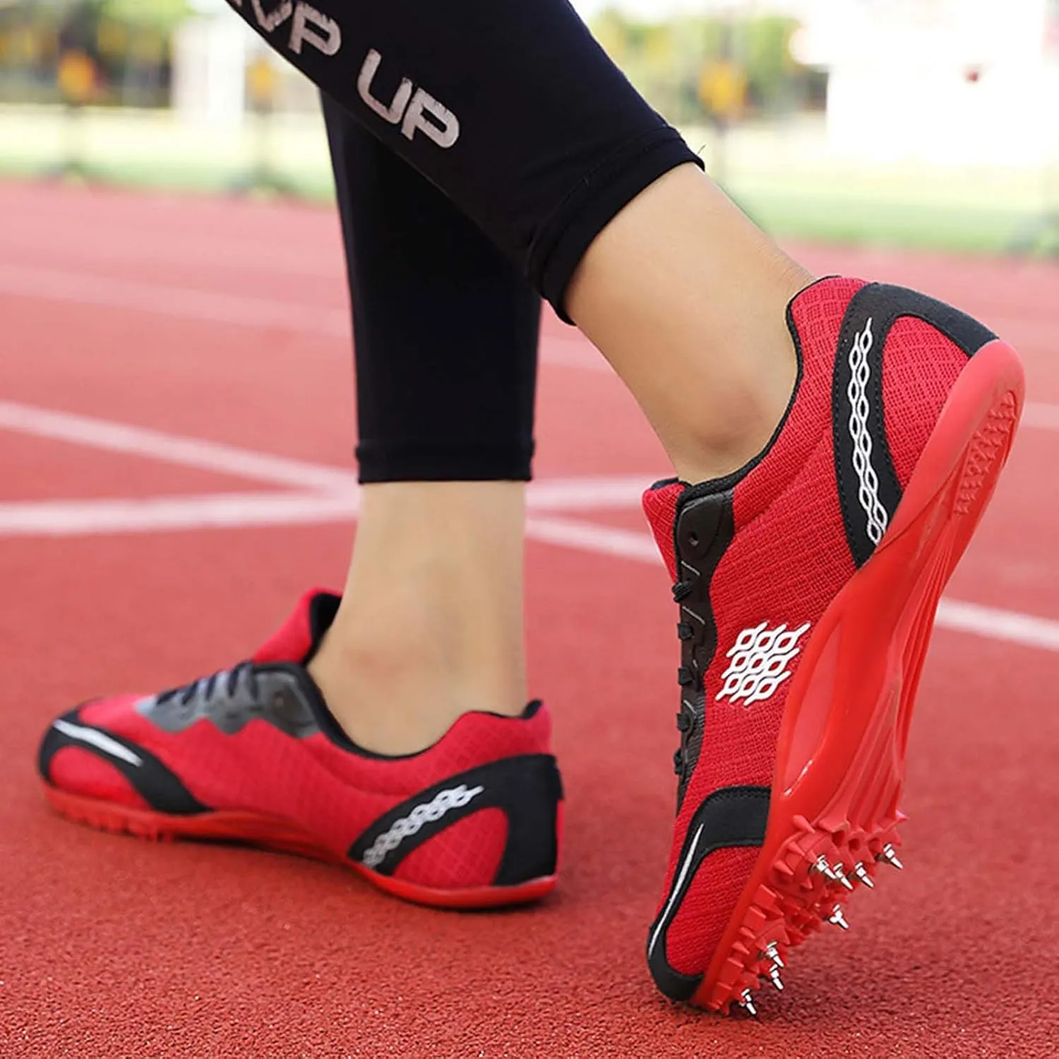 Track and Field Shoes for Mens Women 100-400 Meter Running Shoes Sprint Racing Sport Sneakers Jumping Traning