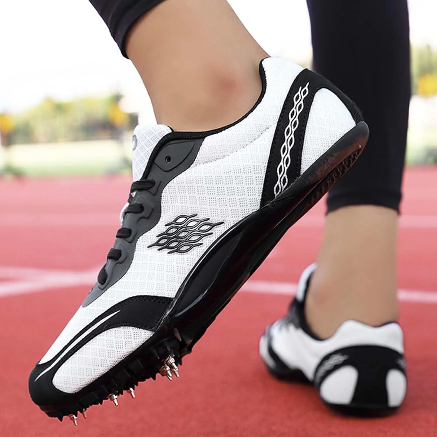 Track and Field Shoes for Mens Women 100-400 Meter Running Shoes Sprint Racing Sport Sneakers Jumping Traning