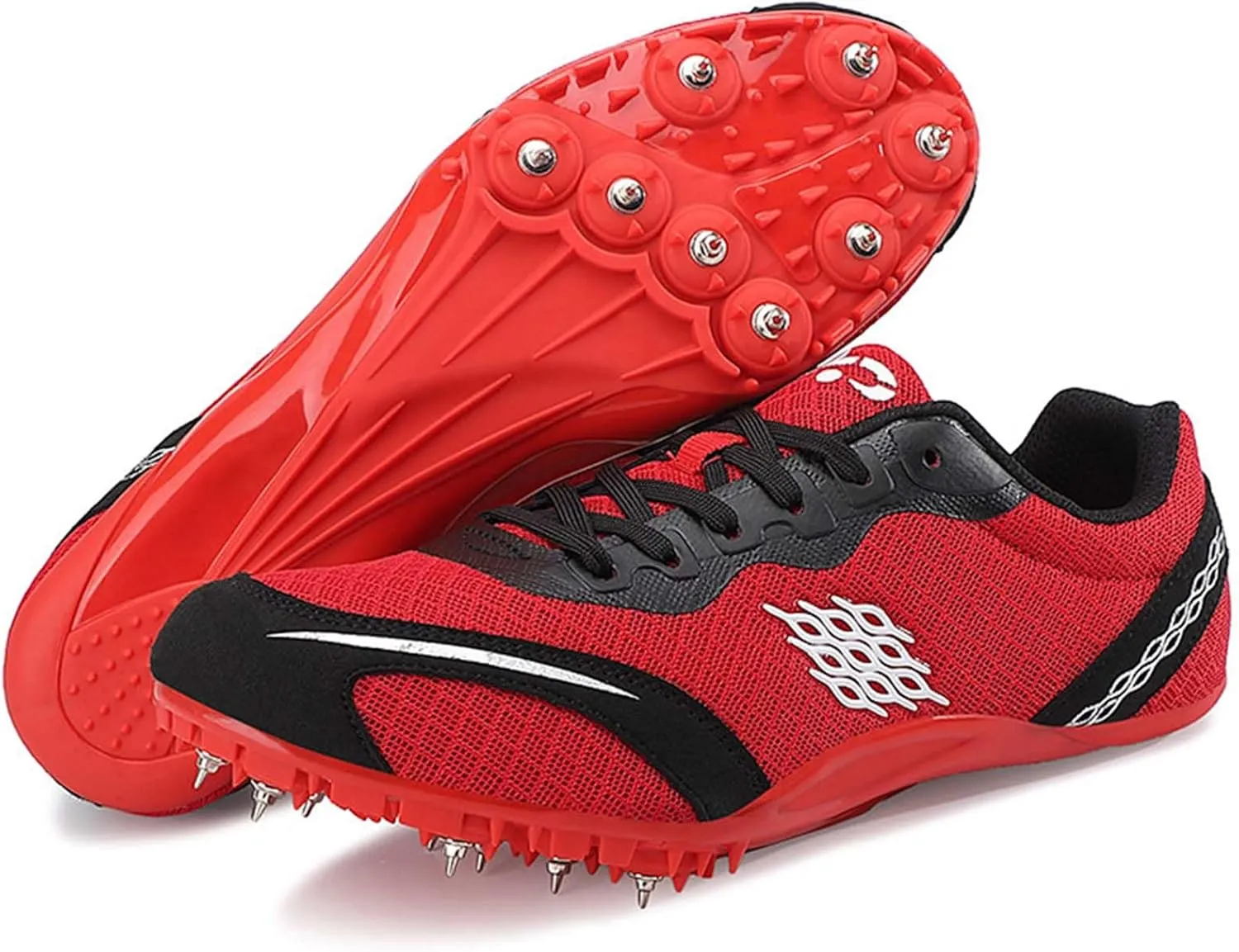 Track and Field Shoes for Mens Women 100-400 Meter Running Shoes Sprint Racing Sport Sneakers Jumping Traning