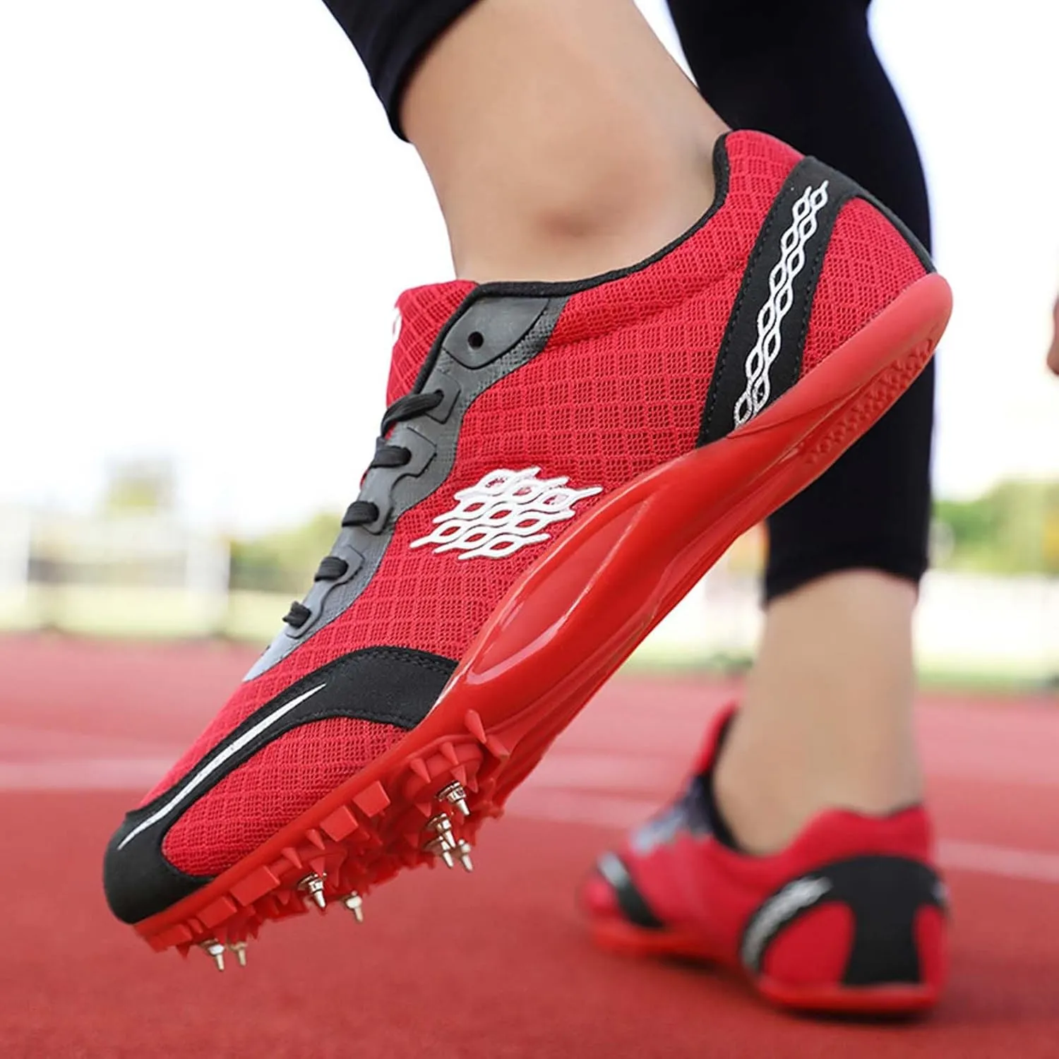Track and Field Shoes for Mens Women 100-400 Meter Running Shoes Sprint Racing Sport Sneakers Jumping Traning