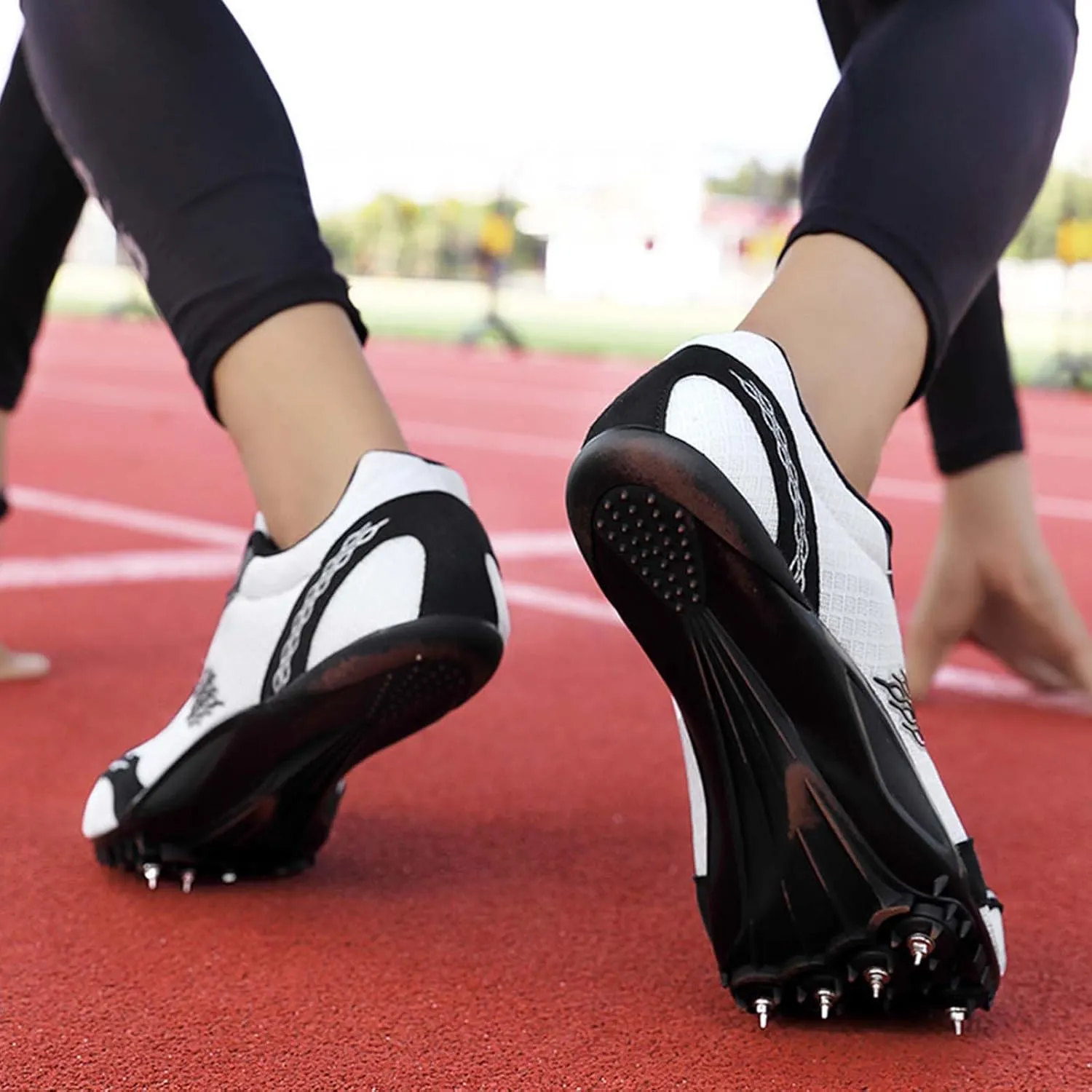 Track and Field Shoes for Mens Women 100-400 Meter Running Shoes Sprint Racing Sport Sneakers Jumping Traning