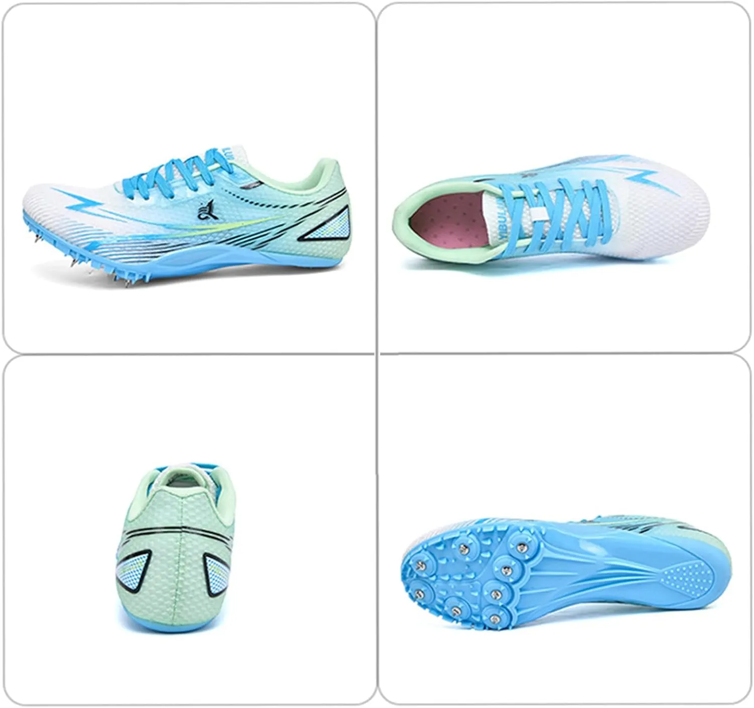 Track and Field Shoes for Women Kids Breathable 8 Spikes Running Racing Sneakers Boys Jumping Lightweight Sprinting Shoes