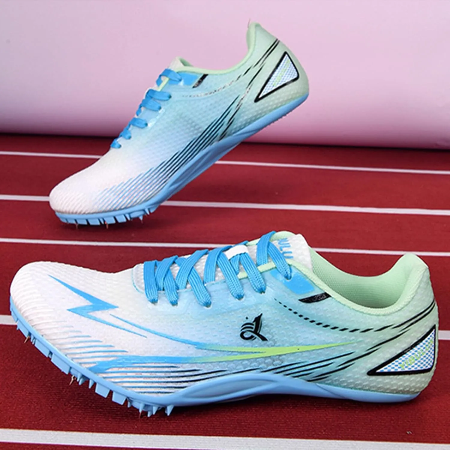Track and Field Shoes for Women Kids Breathable 8 Spikes Running Racing Sneakers Boys Jumping Lightweight Sprinting Shoes