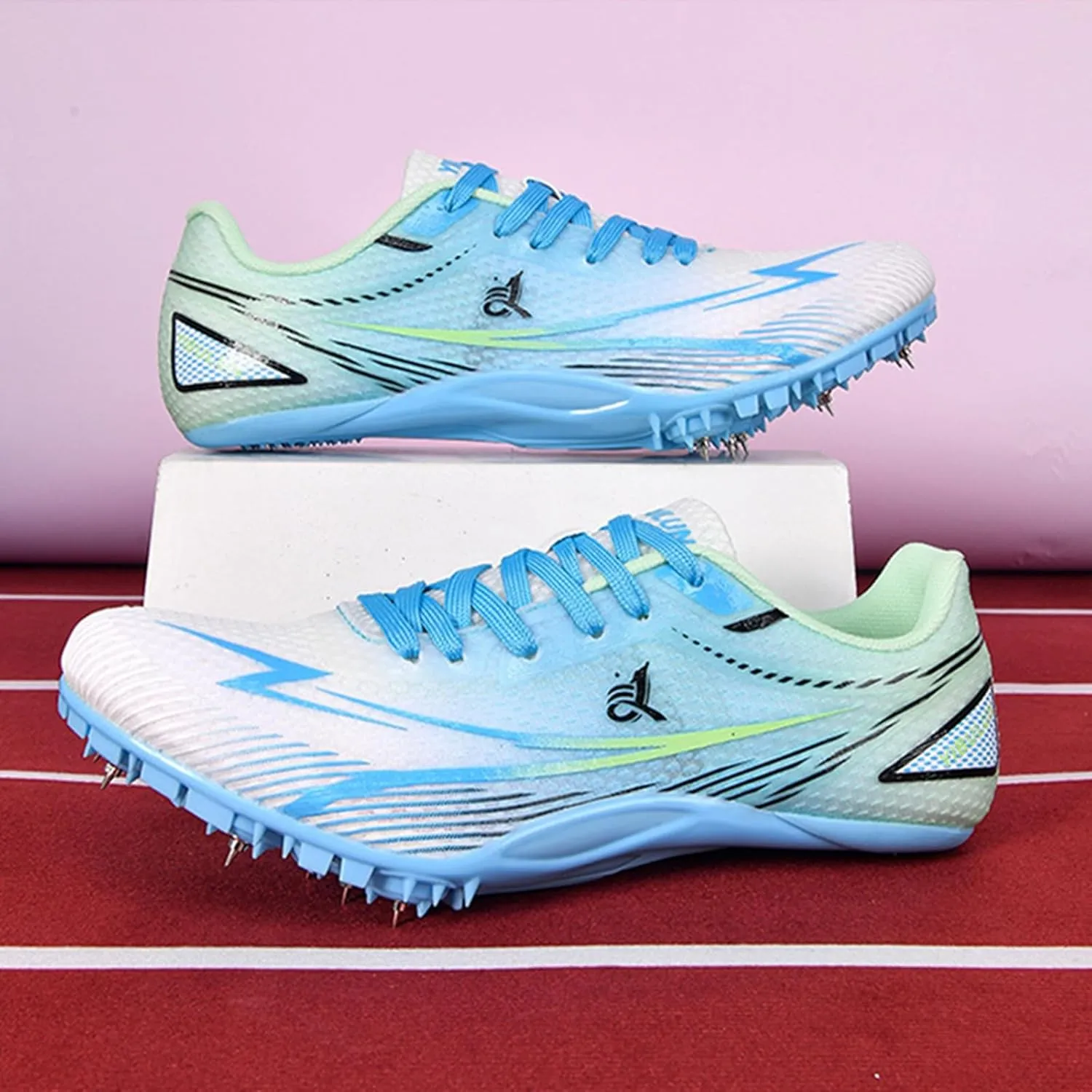 Track and Field Shoes for Women Kids Breathable 8 Spikes Running Racing Sneakers Boys Jumping Lightweight Sprinting Shoes
