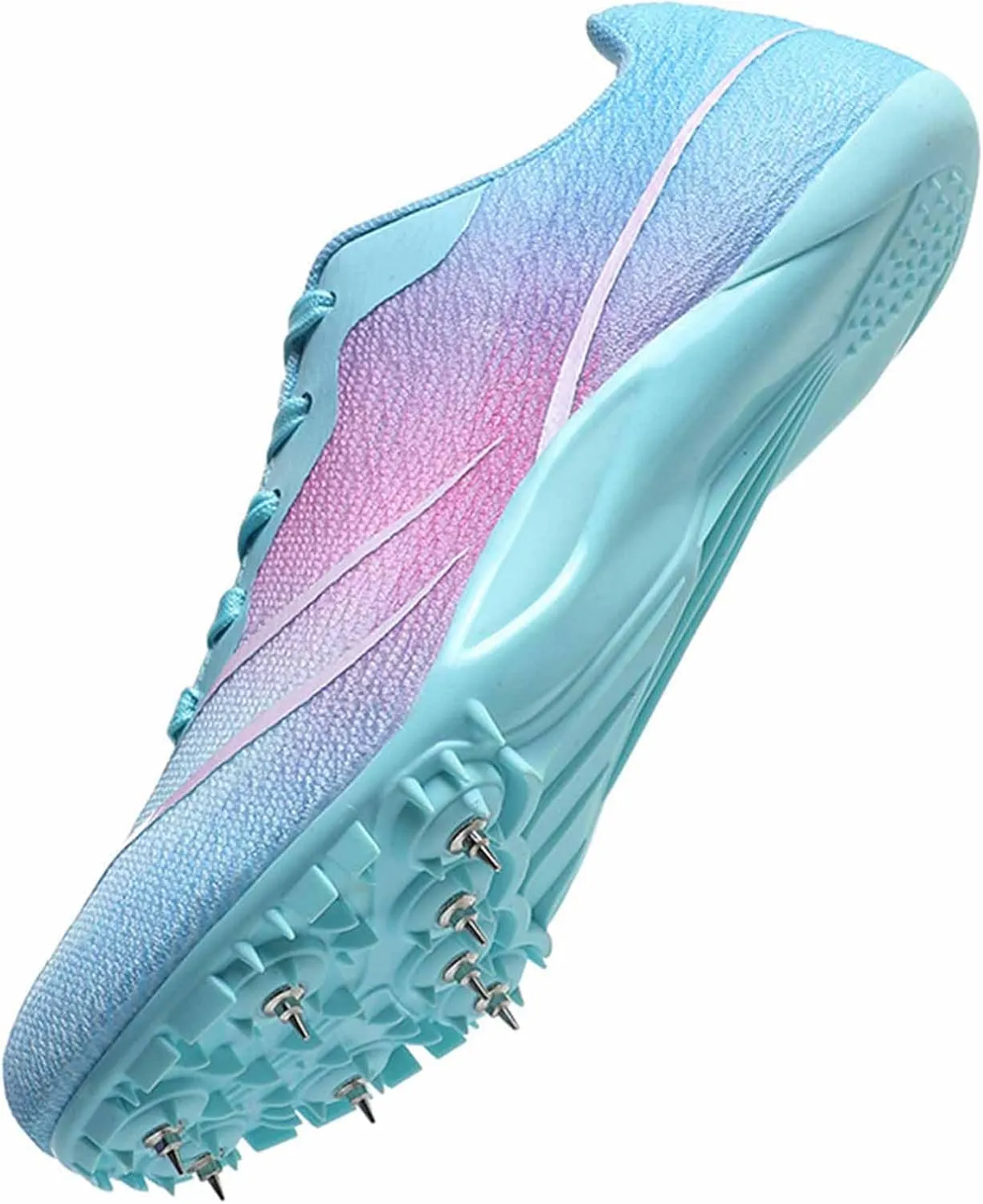 Track Field Shoes for Mens Running Sneakers Lightweight Breathable Spikes Race Jumping Trainers for Boys Girls