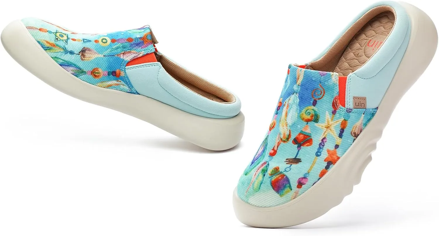 UIN Women's Lightweight Slip-on Casual Breathable Round Toe Barefoot Mules for Women